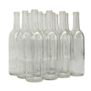 Wine bottles clear