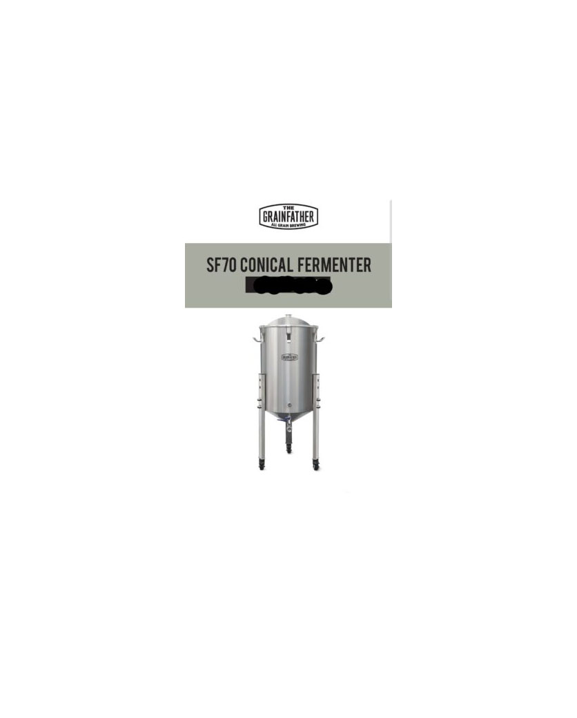 Grainfather sf 70 conical fermenter