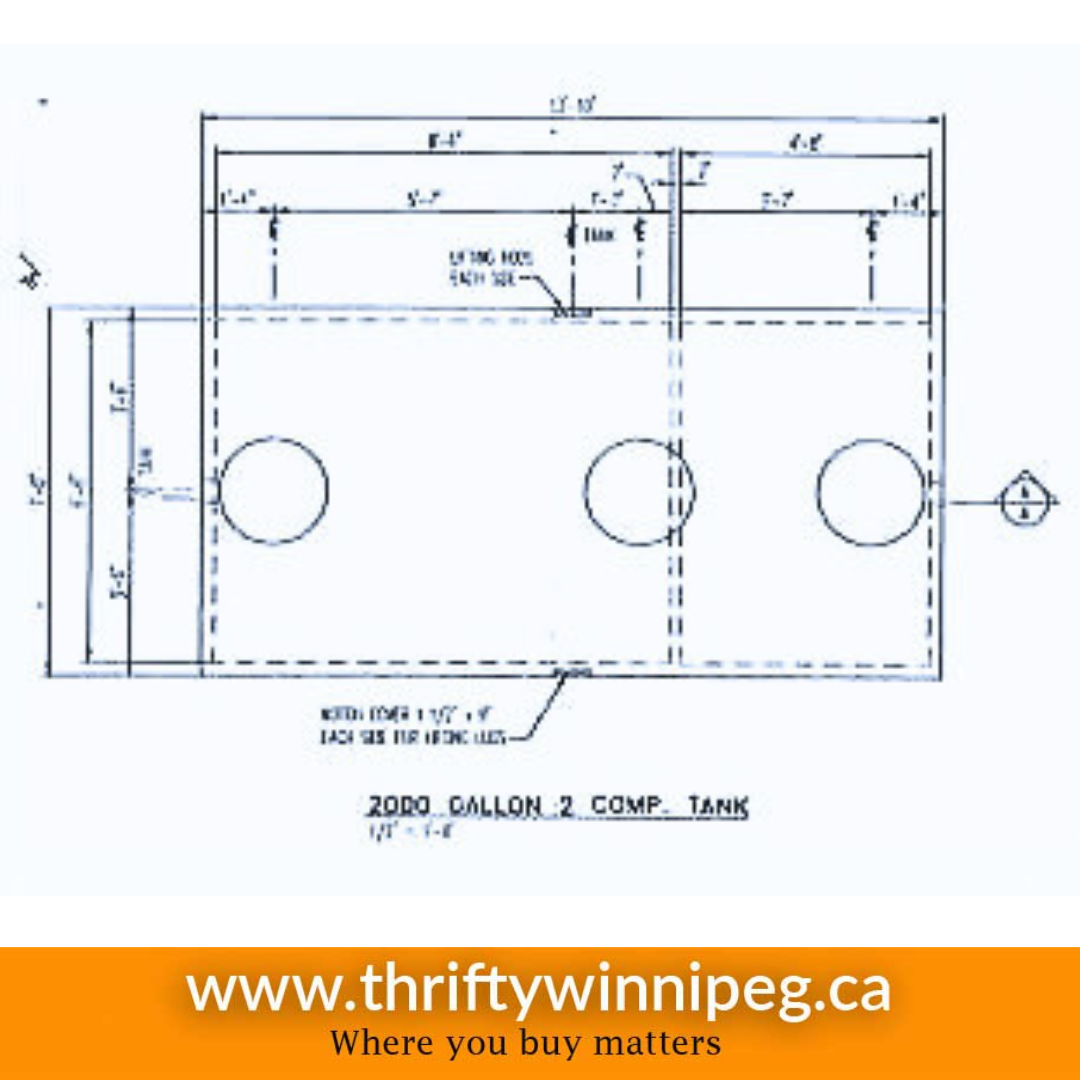 STR 2000 Gallon 2 compartment Septic Tank - Thrifty Winnipeg -Manitoba ...